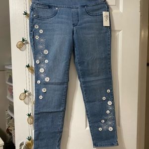 Jeggings with daises